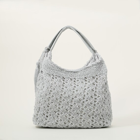 透かし編みバッグＣ１　(91011) 2枚目画像