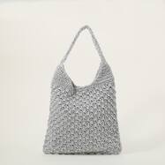 メタリック透かし編みバッグ　(91012)