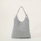 メタリック透かし編みバッグ (91012) 2枚目画像