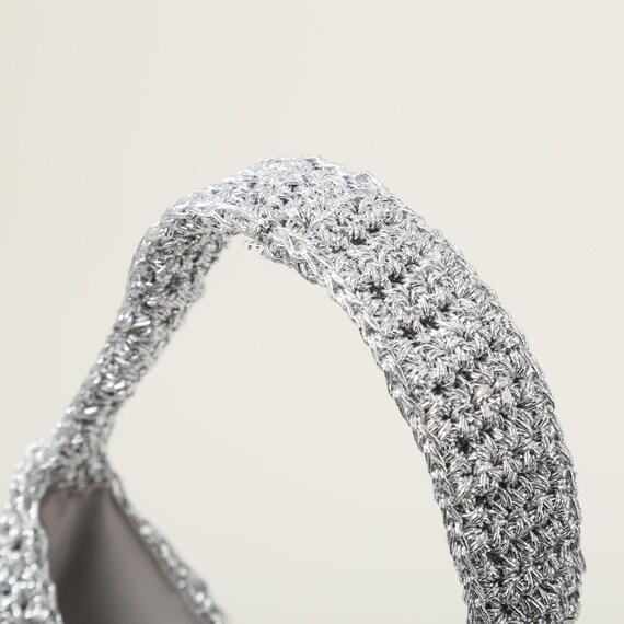 メタリック透かし編みバッグ (91012) 3枚目画像