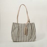 【N+商品】軽量ストライプショルダーバッグ　(91013)