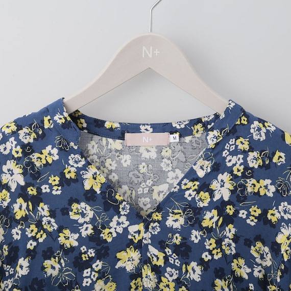 レーヨン花柄Vネックブラウス (51020) 5枚目画像