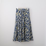 レーヨン花柄ハギロングスカート (31003)