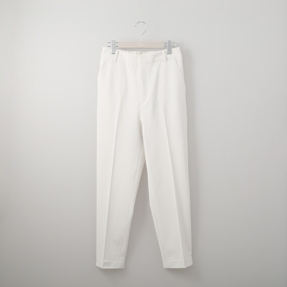 透けにくい白テーパードパンツ (21017) 1枚目画像