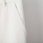 透けにくい白テーパードパンツ (21017) 4枚目画像