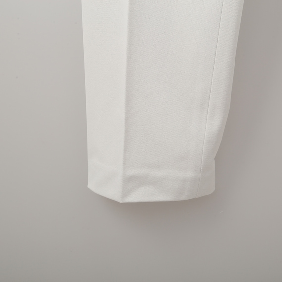 透けにくい白テーパードパンツ (21017) 6枚目画像