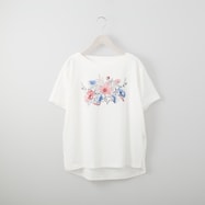 フラワープリントボートネックプルオーバー (61017)