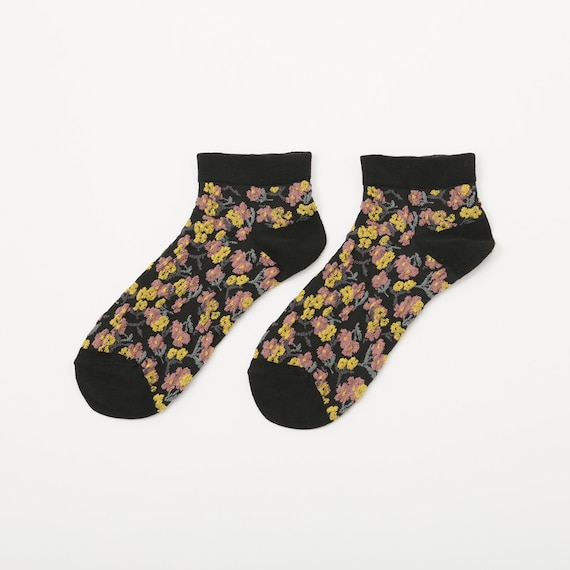 大人の楽らくソックスフロート花柄タイプ (91037) 1枚目画像