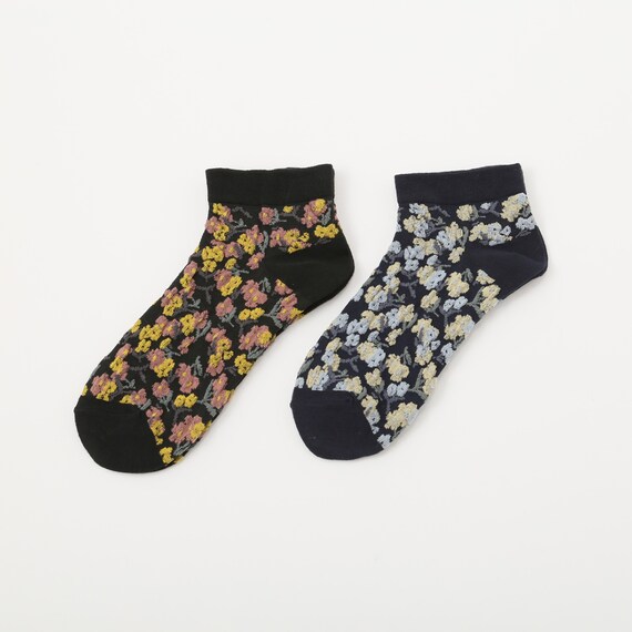 大人の楽らくソックスフロート花柄タイプ (91037) 2枚目画像