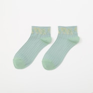 大人の楽らくソックストップミモザ柄タイプ (91038)