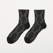 大人の楽らくソックスフロートアラベスク柄タイプ　(91039)