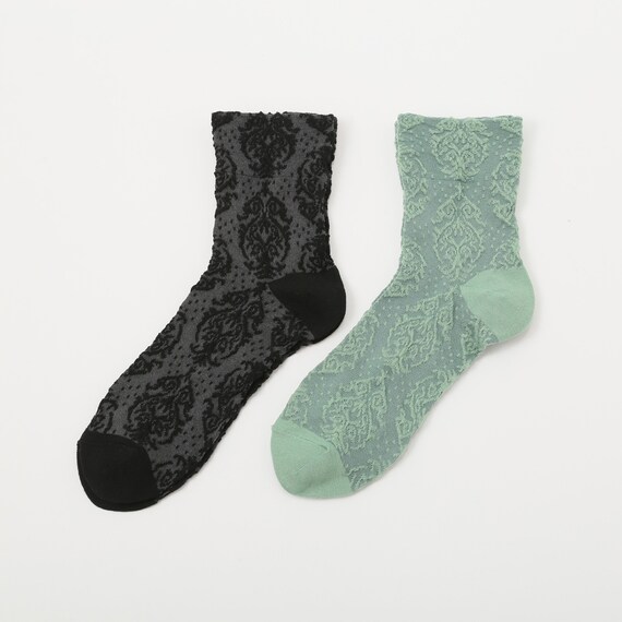 大人の楽らくソックスフロートアラベスク柄タイプ (91039) 2枚目画像