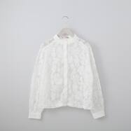 レース刺繍羽織りブラウス　(11013)