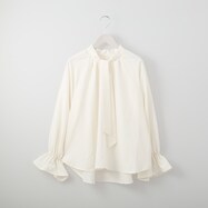 【N+商品】マットサテンボウタイブラウス　(51011)