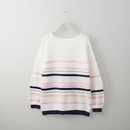 すかし編みランダムボーダーニット (71014)