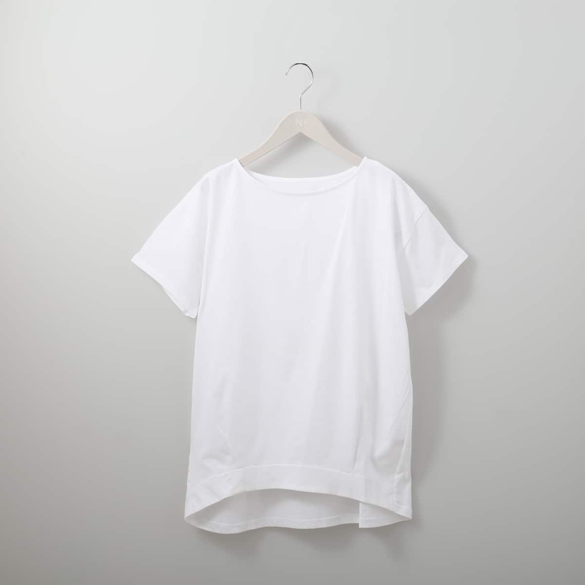 接触冷感ＵＶカットＵＳＡコットン裾タックＴシャツ　(61018)