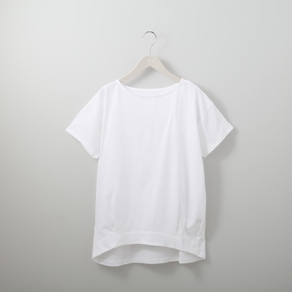 接触冷感UVカットUSAコットン裾タックTシャツ (61018) 1枚目画像