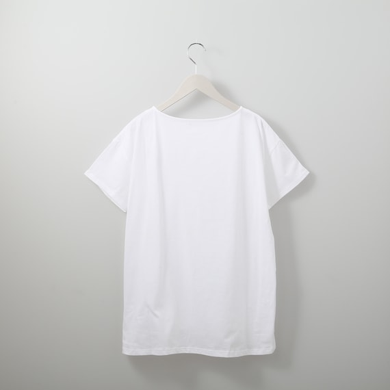 接触冷感UVカットUSAコットン裾タックTシャツ (61018) 2枚目画像