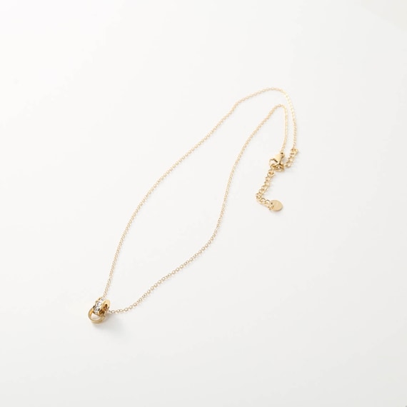 ステンレスミニリングネックレス (91025) 1枚目画像