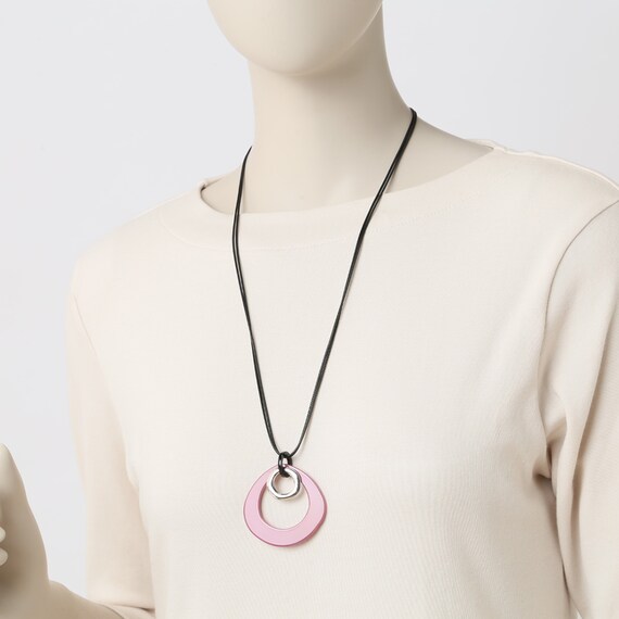 カラーアクリルネックレス (91043) 4枚目画像