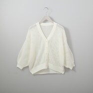 【N+商品】メッシュＶネックカーディガン　(81011)
