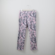 マルチストレッチシルエットリーフ柄プリントパンツ (21047)