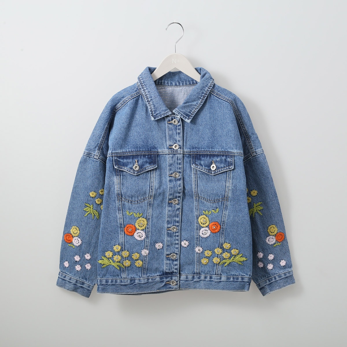 刺しゅう使いデニムジャケット (11015) | ニトリネット【公式】 家具
