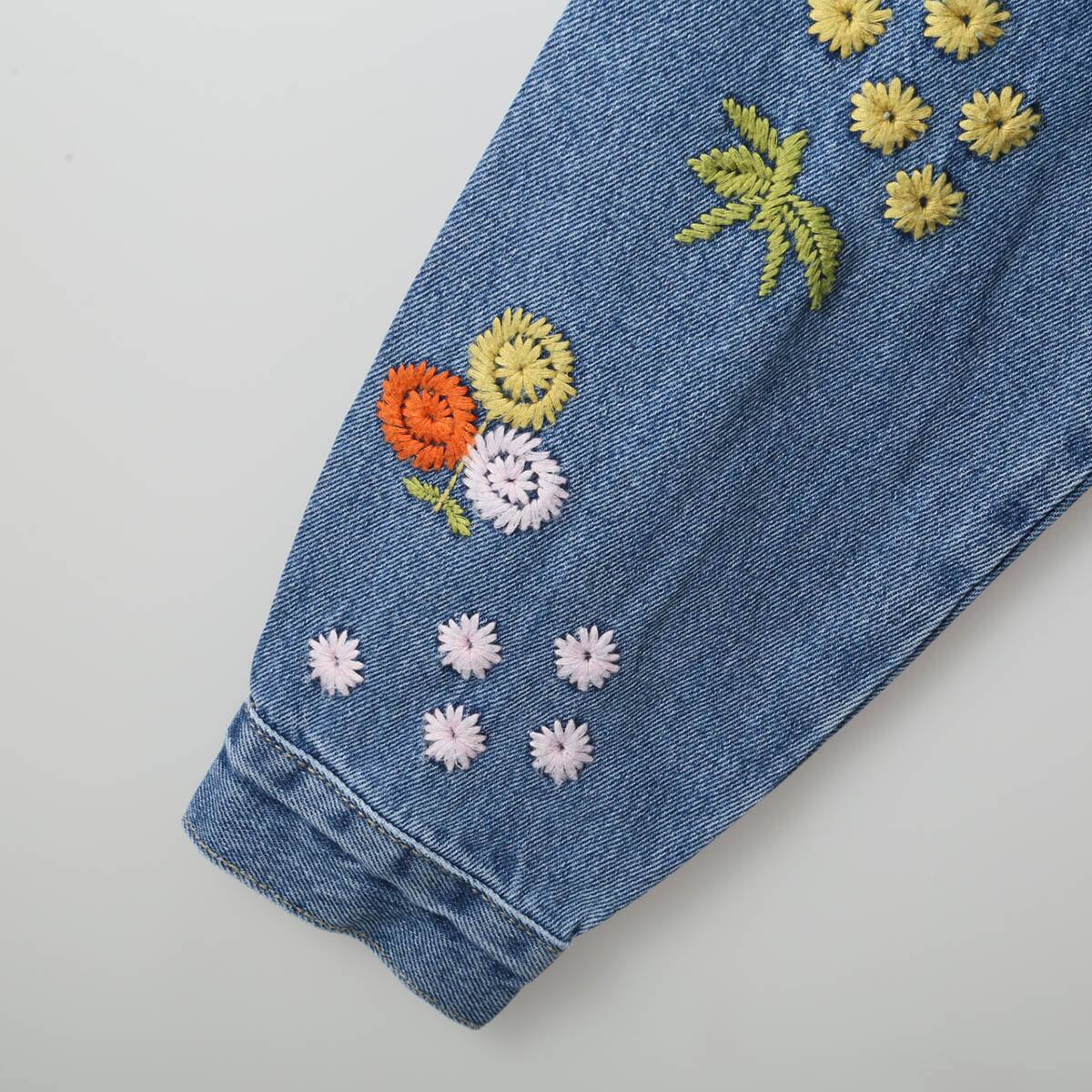 刺しゅう使いデニムジャケット (11015) | ニトリネット【公式】 家具