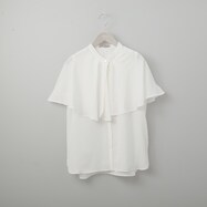 【N+商品】ケープ襟ノースリーブブラウス　(51033)