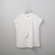 ボウタイフレンチ袖ブラウス (51037)