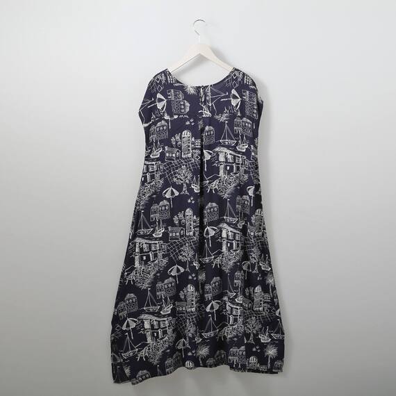 レギュラー丈プリントレーヨンワンピース　(41018) 2枚目画像