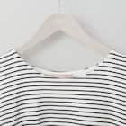 バンブー接触冷感ボーダー裾タックプルオーバー (61032) 4枚目画像