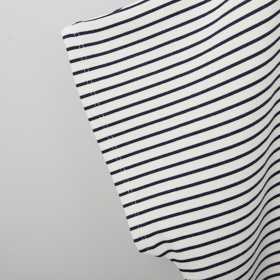 バンブー接触冷感ボーダー裾タックプルオーバー (61032) 5枚目画像