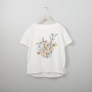 ラフタッチプリントボートネックＴシャツ　(61033)