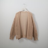 【N+商品】凹凸編地ショート丈トッパーカーディガン　(81014)
