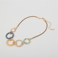 異素材サークルネックレス (91062)