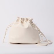 レザー調巾着ショルダーバッグ (92107)