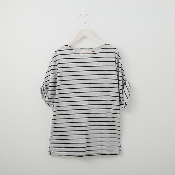 ラメボーダー袖ねじりプルオーバー (61035) 1枚目画像