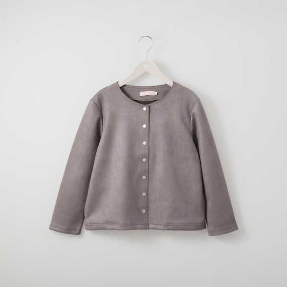 ストレッチスウェード調スナップカーディガン (82100) 1枚目画像