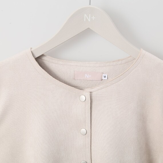 ストレッチスウェード調スナップカーディガン (82100) 6枚目画像