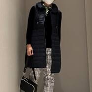 ボンバー中綿ロングベスト　(02104)