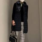 ボンバー中綿ロングベスト　(02104) 9枚目画像