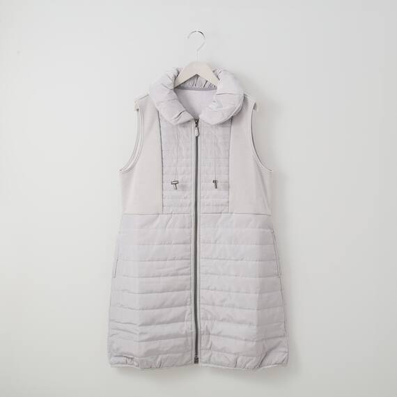 ボンバー中綿ロングベスト　(02104) 1枚目画像