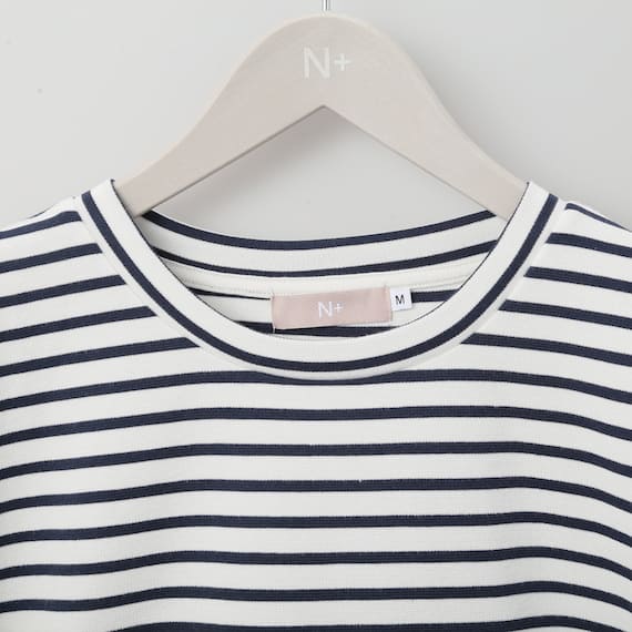 袖レースボーダープルオーバー (61038) 4枚目画像