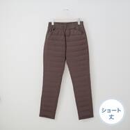 抗菌防臭生地使いダウンパンツショート丈　(22111)