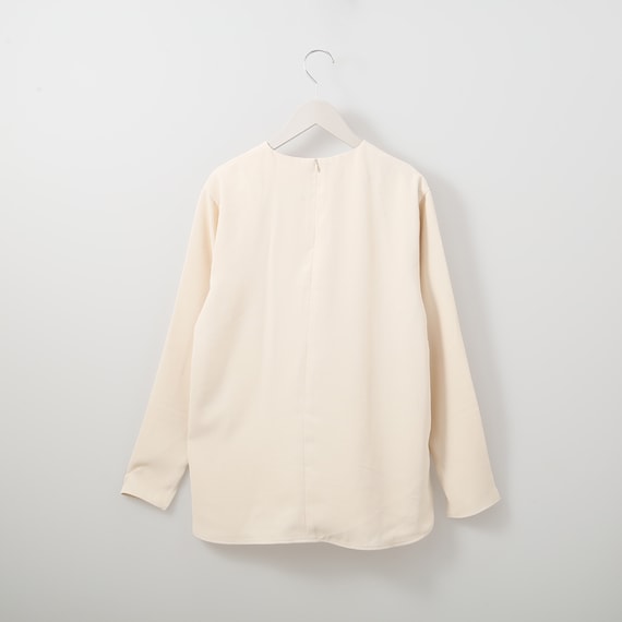 合繊バックジップブラウス (52100) 2枚目画像