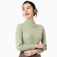 【N+商品】ジンジャー吸湿発熱リブハイネックプルオーバー　(72104)