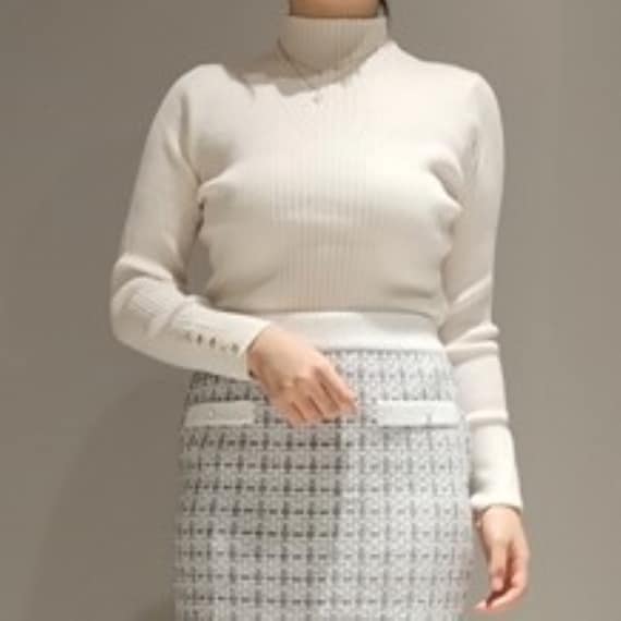 ジンジャー吸湿発熱リブハイネックプルオーバー (72104) 7枚目画像