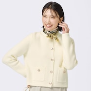 ジャカードニット金釦カーディガン (82102)