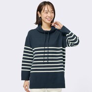 【N+商品】ボーダーニットチュニック　(72110)